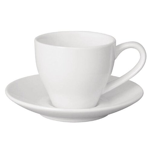 CHRselect Soucoupe Pour Tasse Espresso - Olympia - Blanche - 12 Pièces