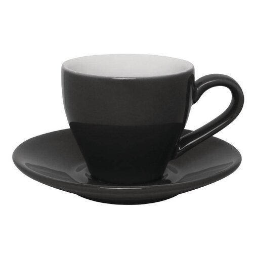 CHRselect Soucoupe Pour Tasse Espresso - Olympia - Grise - 12 Pièces