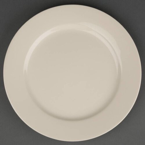 CHRselect Assiette à Bord Large - Ivory Olympia - 230mm - 12 Pièces