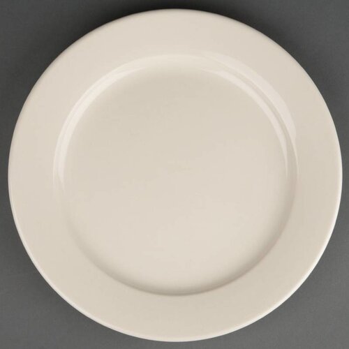 CHRselect Assiette à Bord Large - Ivory Olympia - 250mm - 12 Pièces