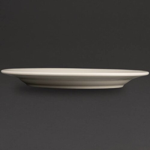 CHRselect Assiette à Bord Large - Ivory Olympia - 250mm - 12 Pièces
