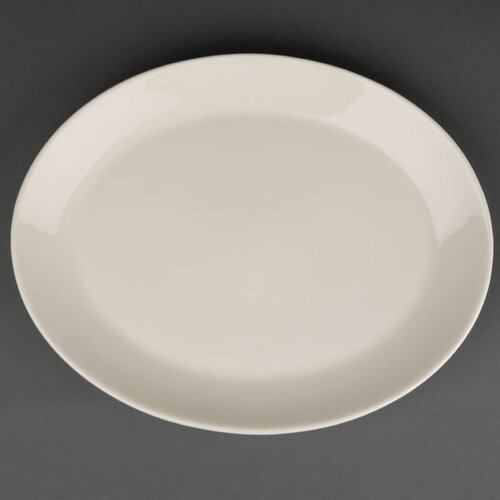 CHRselect Assiette Creuse Ovale - Ivory Olympia - 290mm - 12 Pièces