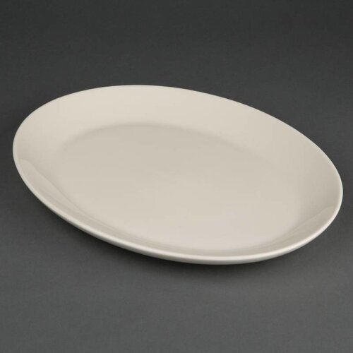 CHRselect Assiette Creuse Ovale - Ivory Olympia - 290mm - 12 Pièces
