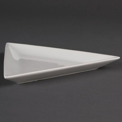 CHRselect Assiette Triangulaire Blanche - Olympia - 180mm - 12 Pièces