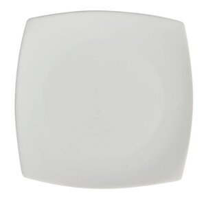 CHRselect Assiette Carée Bords Arrondis - Blanche - Olympia - 185mm - 12 Pièces