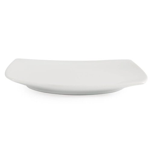 CHRselect Assiette Carée Bords Arrondis - Blanche - Olympia - 185mm - 12 Pièces