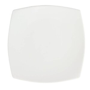 CHRselect Assiette Carée Bords Arrondis - Blanche - Olympia - 240mm - 12 Pièces