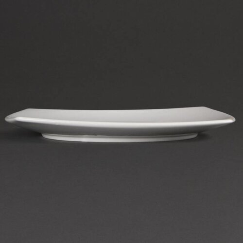 CHRselect Assiette Carée Bords Arrondis - Blanche - Olympia - 305mm - 6 Pièces
