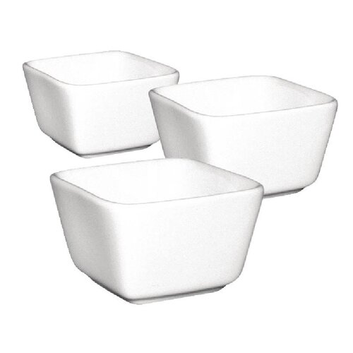 CHRselect Plat Carré Haut Blanc - Olympia - 75x75x50(h)mm - 12 Pièces