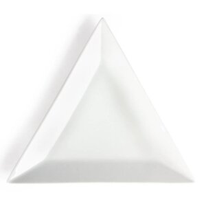 CHRselect Assiette Triangulaire Blanche - Olympia - 254mm - 6 Pièces