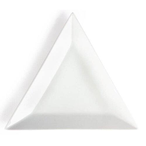 CHRselect Assiette Triangulaire Blanche - Olympia - 254mm - 6 Pièces