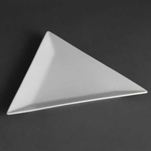 CHRselect Assiette Triangulaire Blanche - Olympia - 254mm - 6 Pièces