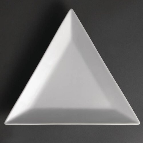CHRselect Assiette Triangulaire Blanche - Olympia - 254mm - 6 Pièces