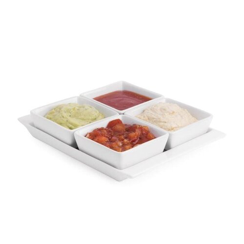 CHRselect Plat Blanc + 4 Raviers - Olympia - 215x170mm - 2 Pièces