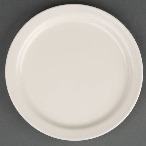 CHRselect Assiettes à Bord Étroit - Ivory Olympia - Ø175mm - 12 Pièces