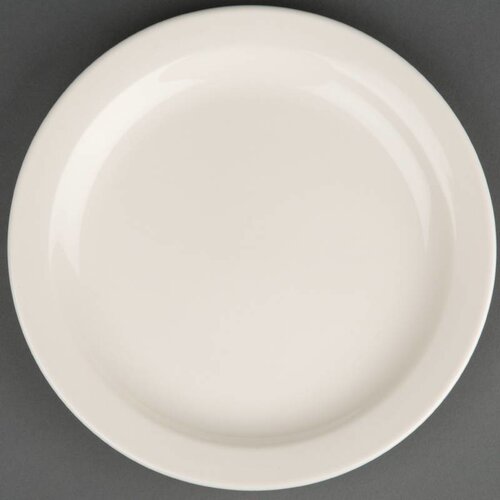 CHRselect Assiettes à Bord Étroit - Ivory Olympia - Ø200mm - 12 Pièces