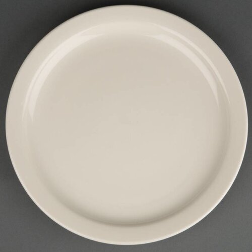 CHRselect Assiettes à Bord Étroit - Ivory Olympia - Ø230mm - 12 Pièces