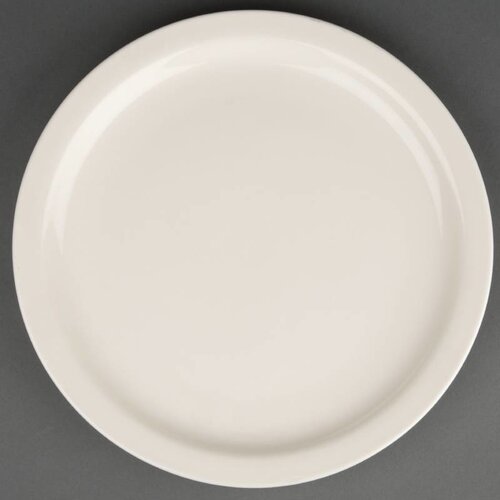 CHRselect Assiettes à Bord Étroit - Ivory Olympia - Ø250mm - 12 Pièces