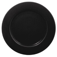 Assiette à Large Bord Noire - Olympia - 255mm - 12 Pièces