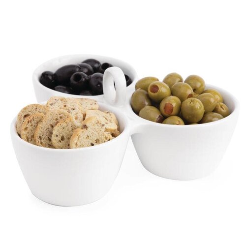 CHRselect Plat à Sauce 3 Compartiments - Olympia - Ø85x180x55(h)mm