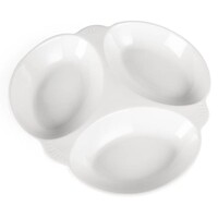 Plat à Légumes à 3 Sections - Olympia - 250x250mm - 6 Pièces