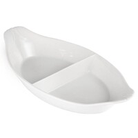 Plat Ovale à Compartiments + Oreilles - Olympia - 290x160mm - 6 Pièces
