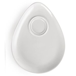 CHRselect Assiette à Snack - Porcelaine Blanche - Olympia - 185x240mm - 12 Pièces