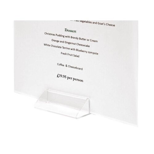 CHRselect Support Pour Menus Plexiglas - 70x55x25mm