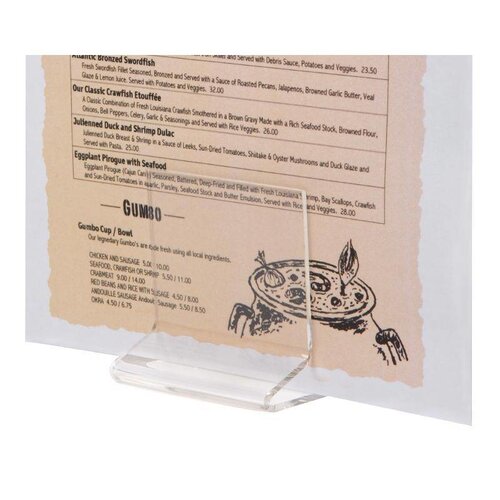 CHRselect Support Pour Menus Plexiglas - 60x50x43mm