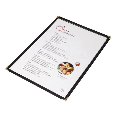CHRselect Porte-Menu Noir - Format A4 - 2 Pages CHRselect Porte-Menu Noir - Format A4 - 2 Pages