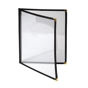 CHRselect Porte-Menu A4 Noir - 4 Pages