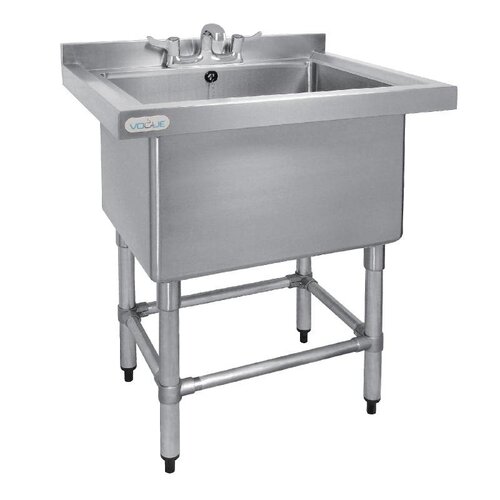 CHRselect Evier Profond 400mm Inox | 100 Litres + Bord | 770(l)x600(P)x900(H)mm
