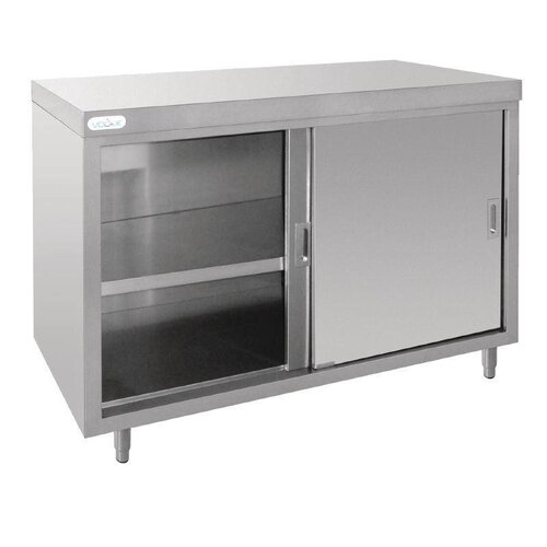 CHRselect Comptoir Inox + 2 Portes Coulissantes - 1200x600x900(h)mm