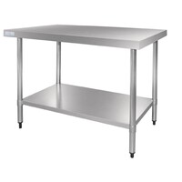 Table De Travail INOX BUDGET + Étagère | 700x900x900(h)mm