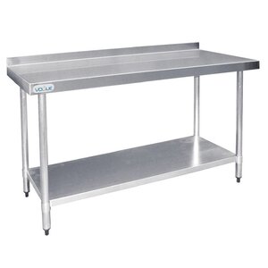 F.E.D. Table De Travail Inox + Dosseret - 1800(L)mm