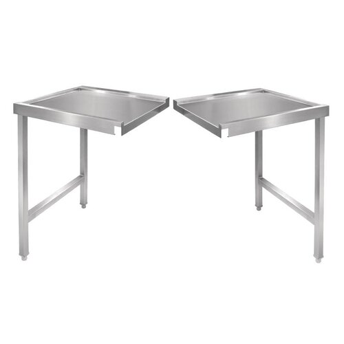 CHRselect Table De Sortie Gauche Inox - Pour Lave-Vaisselle à Capot - 600mm