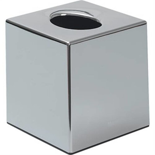 CHRselect Boîte à Mouchoirs Cube Chromée - 120x120x130(h)mm