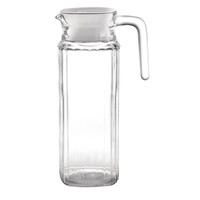 Pichet En Verre Olympia - Rainuré + Couvercle - 1 Litre - 6 Pièces