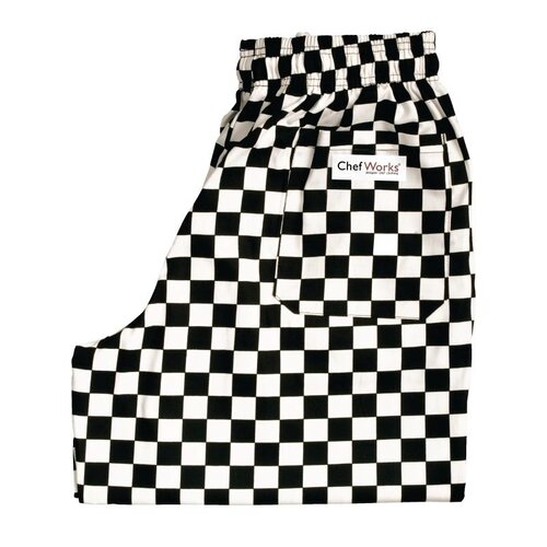 CHRselect Pantalon à Gros Carreaux Noirs/Blancs - ChefWorks - Disponibles En 6 Tailles