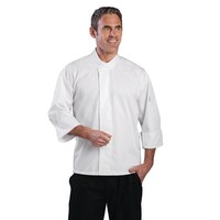Veste Chef Unisexe Blanche - Manches Longues - Orlando - Disponibles En 6 Tailles