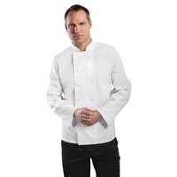 Veste Blanche à Manches Longues + Boutons Pressions - Unisexe - Disponibles En 6 Tailles