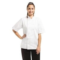 Veste Blanche à Manches Courtes + Boutons Pressions - Unisexe - Disponibles En 6 Tailles