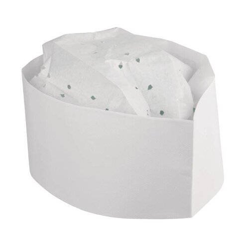 CHRselect Calot Blanc Jetable - Unisexe - Papier - 100 Pièces