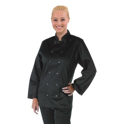 CHRselect Veste De Cuisinier Manches Longues - Noir - Whites - Disponibles En 6 Tailles