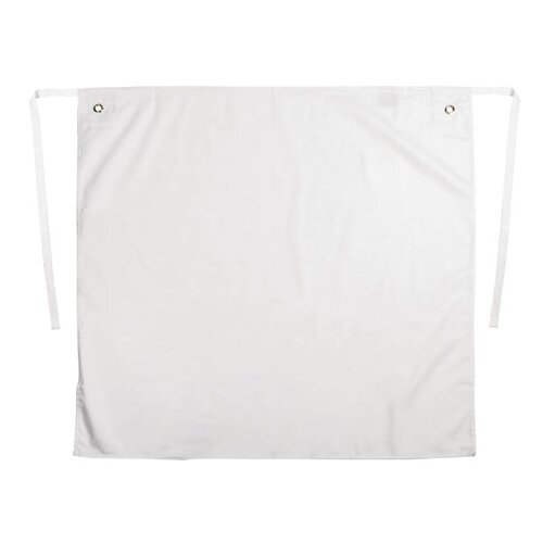 CHRselect Tablier Unisexe Blanc - Extra Long + Oeillets En Laiton - Polyester/Coton - 910x910mm