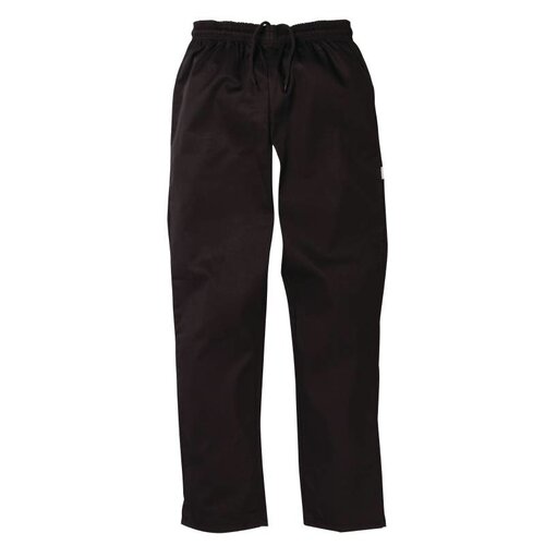 CHRselect Pantalon De Cuisinier Unisexe Noir - Polyester/Coton - Disponibles En 6 Tailles