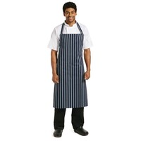 Tablier Bavette Unisexe - Rayé Marine/Blanc - Whites - 710x960mm