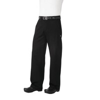 Pantalon De Cuisinier Unisexe Noir - Chef Works - Herringbone - Disponibles En 6 Tailles
