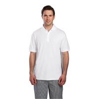 Polo Blanc - Unisexe - Polyester/Coton - Disponibles En 4 Tailles