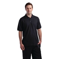 Polo Noir - Unisexe - Polyester/Coton - Disponibles En 4 Tailles